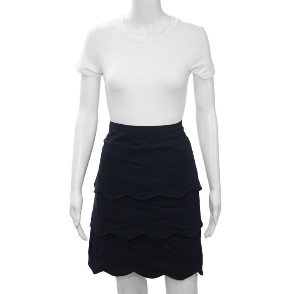 J. Mclaughlin Women Straight Pencil Skirt Dark Blue Knee Length Size 10